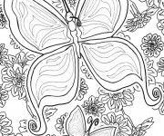 Coloriage Magnifique Papillon mandala