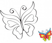 Coloriage Magnifique Papillon pour décoration