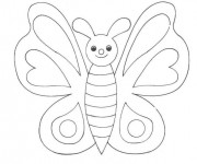 Coloriage et dessins gratuit Papillon à compléter à imprimer