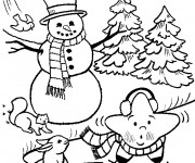 Coloriage et dessins gratuit La Neige en hiver à imprimer