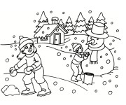 Coloriage Hiver Neige 5