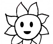 Coloriage Soleil dessin pour enfant