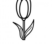 Coloriage et dessins gratuit Tulipe maternelle à imprimer