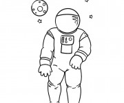 Coloriage et dessins gratuit Astronaute disney à imprimer