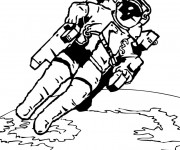 Coloriage Astronaute gratuitement