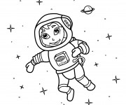 Coloriage et dessins gratuit Fille Astronaute à imprimer