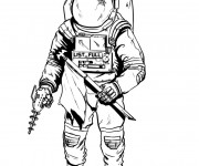 Coloriage et dessins gratuit Illustrations astronaute à imprimer