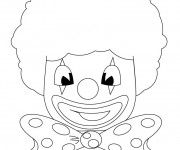 Coloriage Clown porte une perruque