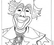 Coloriage et dessins gratuit Le clown avec un petit chapeau à imprimer