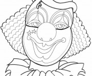 Coloriage Maquillage de clown de cirque