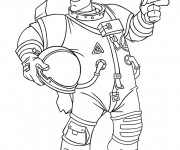 Coloriage Astronaute porte son casque