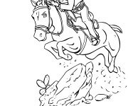 Coloriage Cowboy et  le cheval rapide