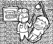 Coloriage Dentiste dessin drôle