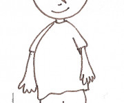 Coloriage et dessins gratuit Le petit garçon français tout souriant à imprimer