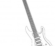 Coloriage et dessins gratuit Guitariste musique Rock à imprimer
