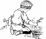 Coloriage et dessins gratuit Jardinier enfant à imprimer
