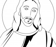 Coloriage Jésus en vecteur