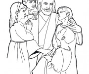 Coloriage Jésus et Les Enfants