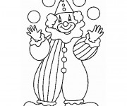 Coloriage Jongleur Clown