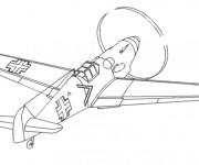 Coloriage et dessins gratuit Avion militaire à imprimer