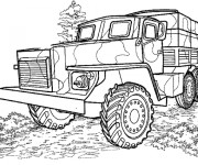 Coloriage et dessins gratuit Camion militaire à imprimer