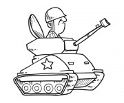 Coloriage et dessins gratuit Conducteur de tank à imprimer