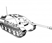 Coloriage dessin d'un Tank