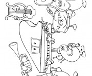 Coloriage et dessins gratuit Des instruments de musique à imprimer
