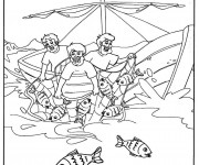 Coloriage et dessins gratuit Bateau de pêche facile à imprimer