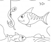 Coloriage et dessins gratuit Pêcherie des poissons à imprimer