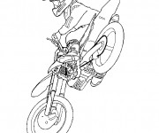 Coloriage Moto-cross et pilote