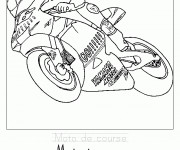 Coloriage et dessins gratuit Moto de course à imprimer