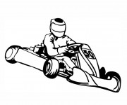 Coloriage Un Karting avec son pilote