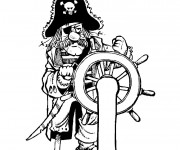 Coloriage et dessins gratuit Pirate en couleur à imprimer