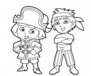 Coloriage et dessins gratuit Pirates enfants à imprimer