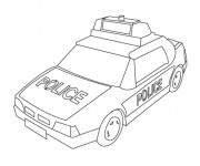 Coloriage Une voiture de police