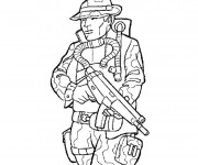 Coloriage et dessins gratuit Dessin de soldat français à imprimer