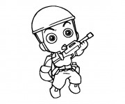 Coloriage Soldat bébé