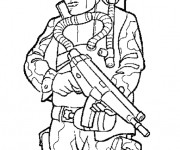 Coloriage et dessins gratuit Soldat militaire à imprimer