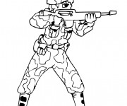 Coloriage et dessins gratuit Soldat vise à imprimer