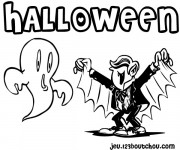 Coloriage et dessins gratuit Un vampire d'halloween à imprimer