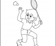 Coloriage et dessins gratuit Badminton à colorier à imprimer