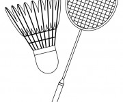 Coloriage Équipement Badminton