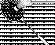 Coloriage et dessins gratuit Raquette de Badminton à imprimer