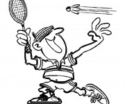Coloriage Sport de Badminton