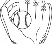 Coloriage Gant de Baseball pour receveur