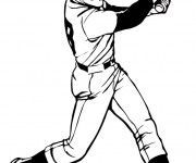 Coloriage et dessins gratuit Lanceur de Baseball à colorier à imprimer