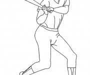 Coloriage et dessins gratuit Sport de Baseball à imprimer