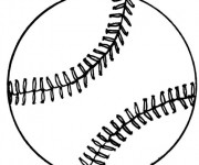 Coloriage et dessins gratuit Une Balle Baseball à imprimer