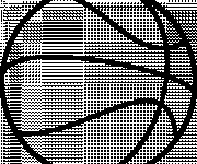 Coloriage Ballon de Basket en noir